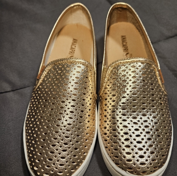 GOLD METALLIC SLIP-ON SNEAKER - Picture 7 of 7
